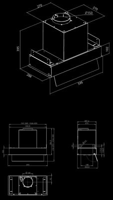 Įmontuojamas gartraukis Prato Inox - INOX - Rysunek techniczny