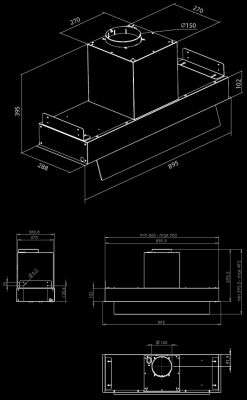 Įmontuojamas gartraukis Prato Inox - INOX - Rysunek techniczny 2