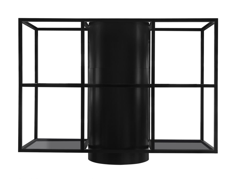 Erdvinis gartraukis Tubo Cage Central Glass Black Matt - Juoda matinė - zdjęcie produktu 3