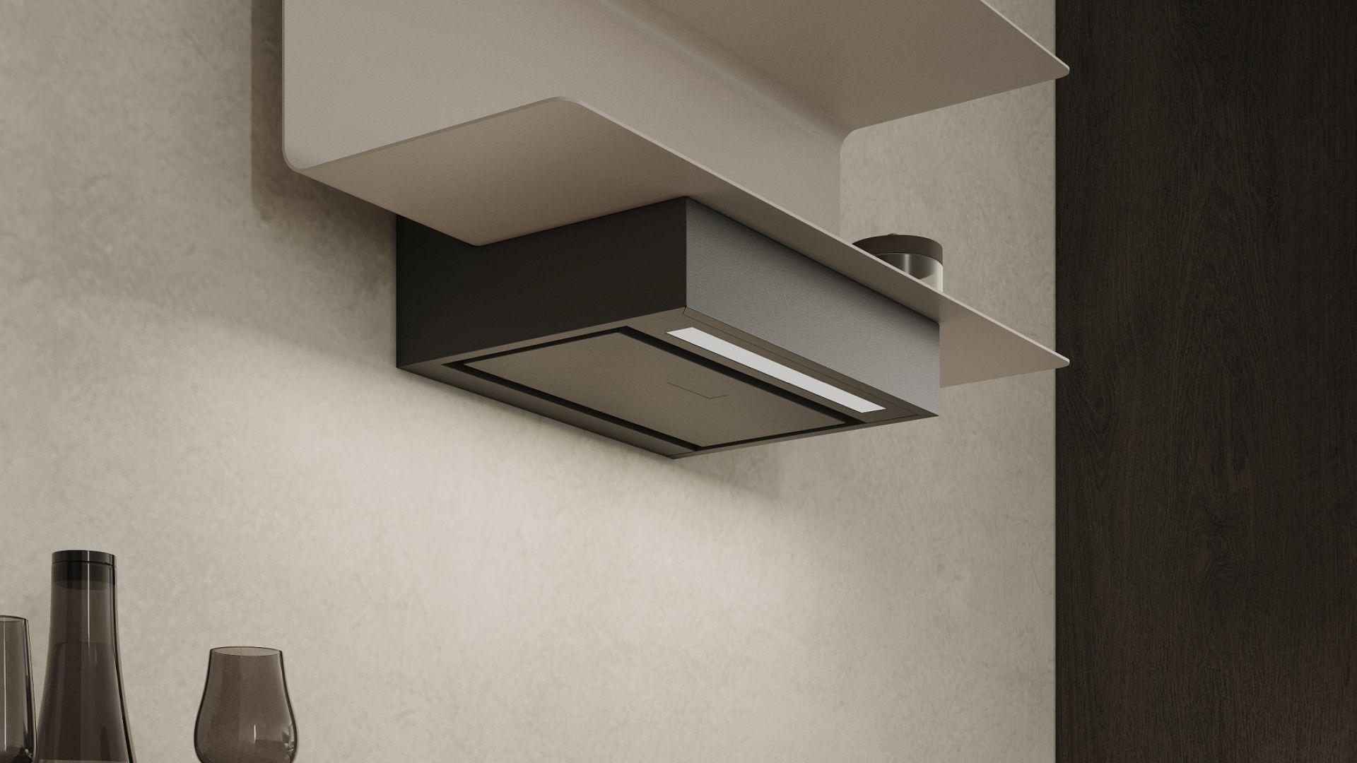 Sieninis gartraukis C-Shelf Black-Kashmir - Juoda matinė/Kašmyro - Wizualizacja 4