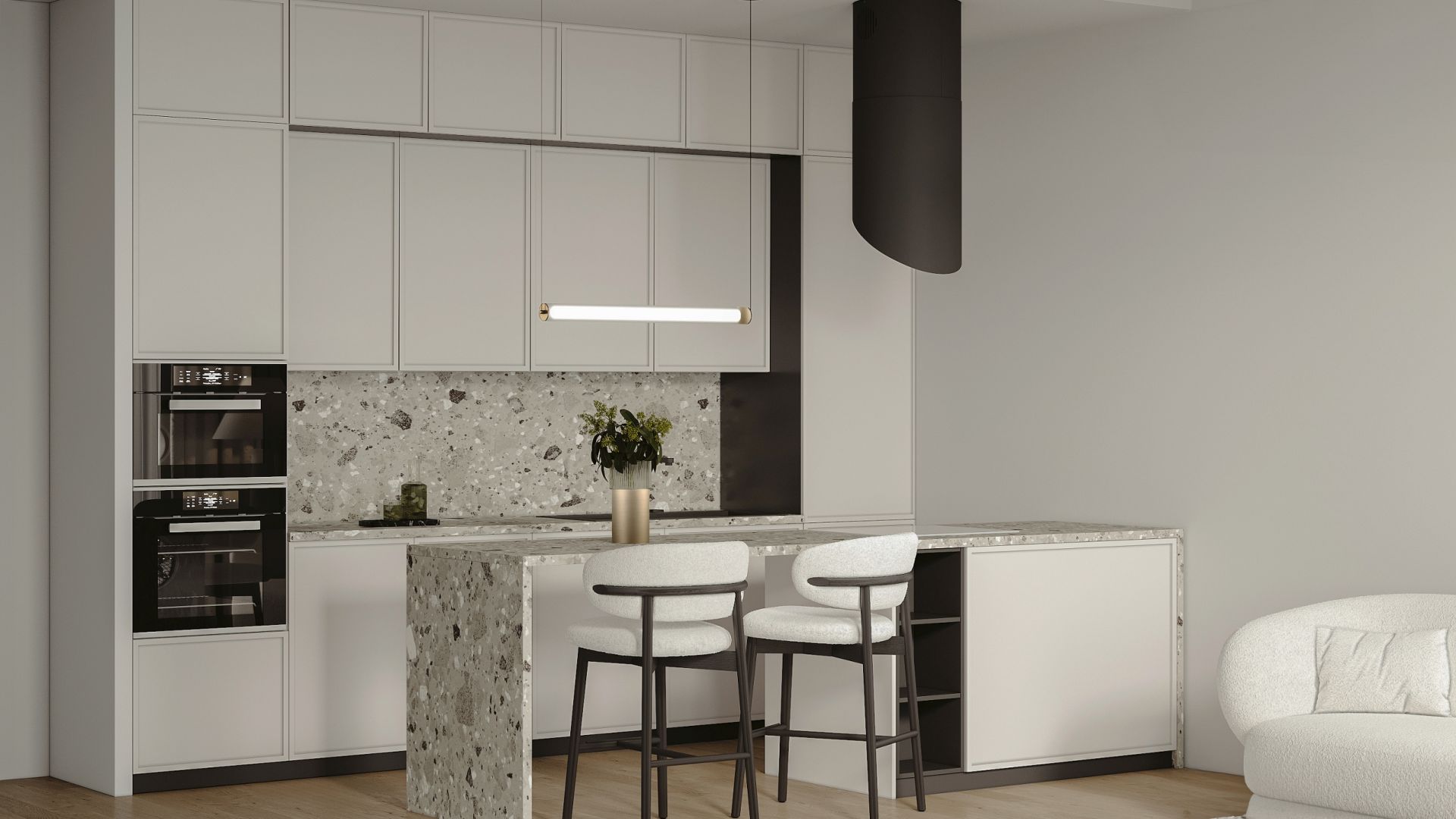 Erdvinis gartraukis Hiro Color Black-Gold - Juoda matinė/Aukso - Wizualizacja 4