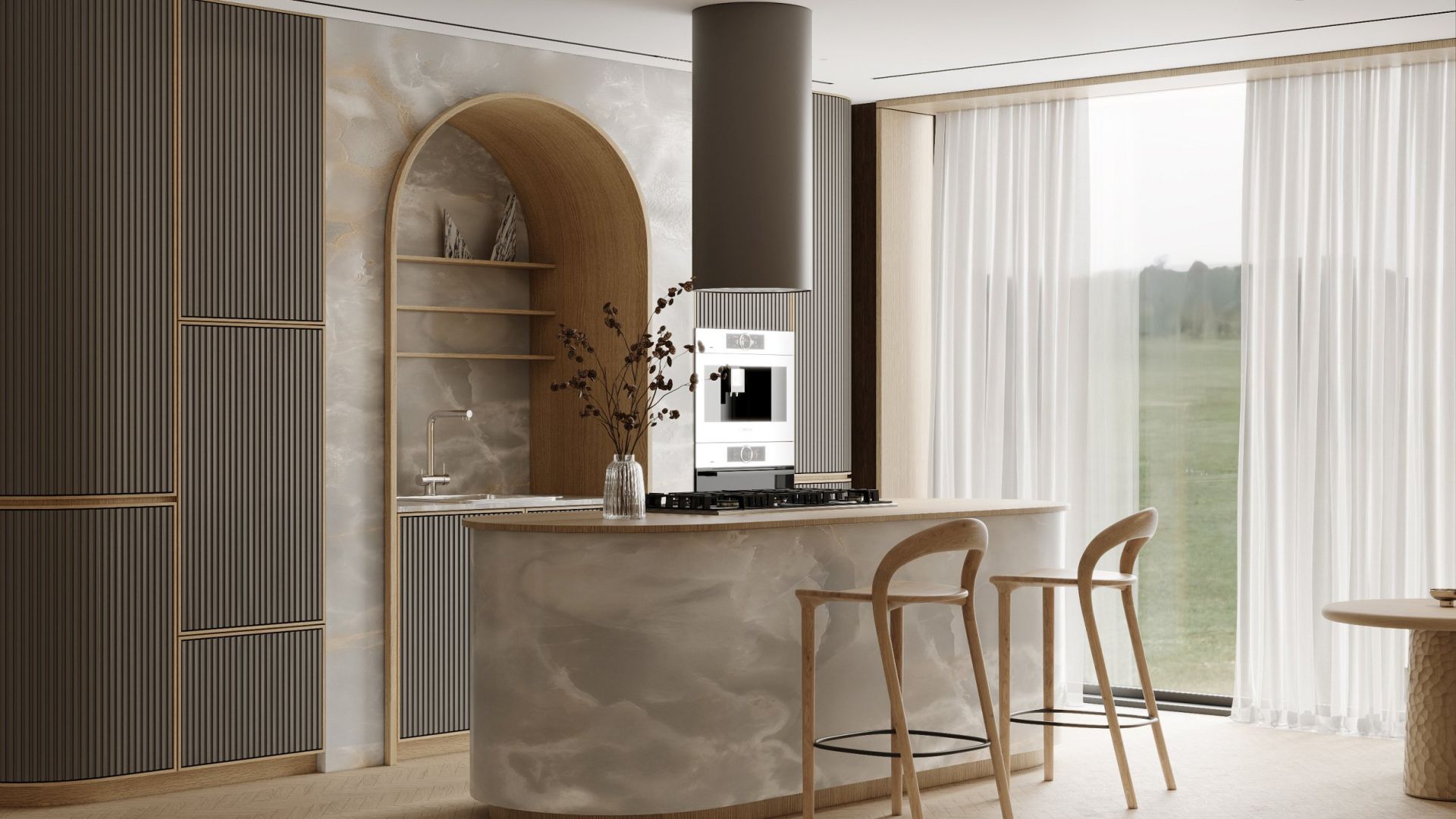 Erdvinis gartraukis Cylindro Eco Taupe - Taupe - Wizualizacja
