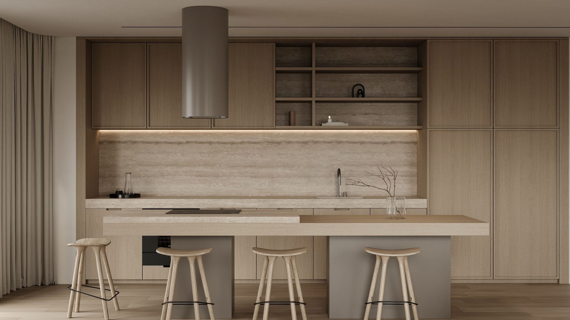 Erdvinis gartraukis Cylindro Taupe - Taupe - Wizualizacja
