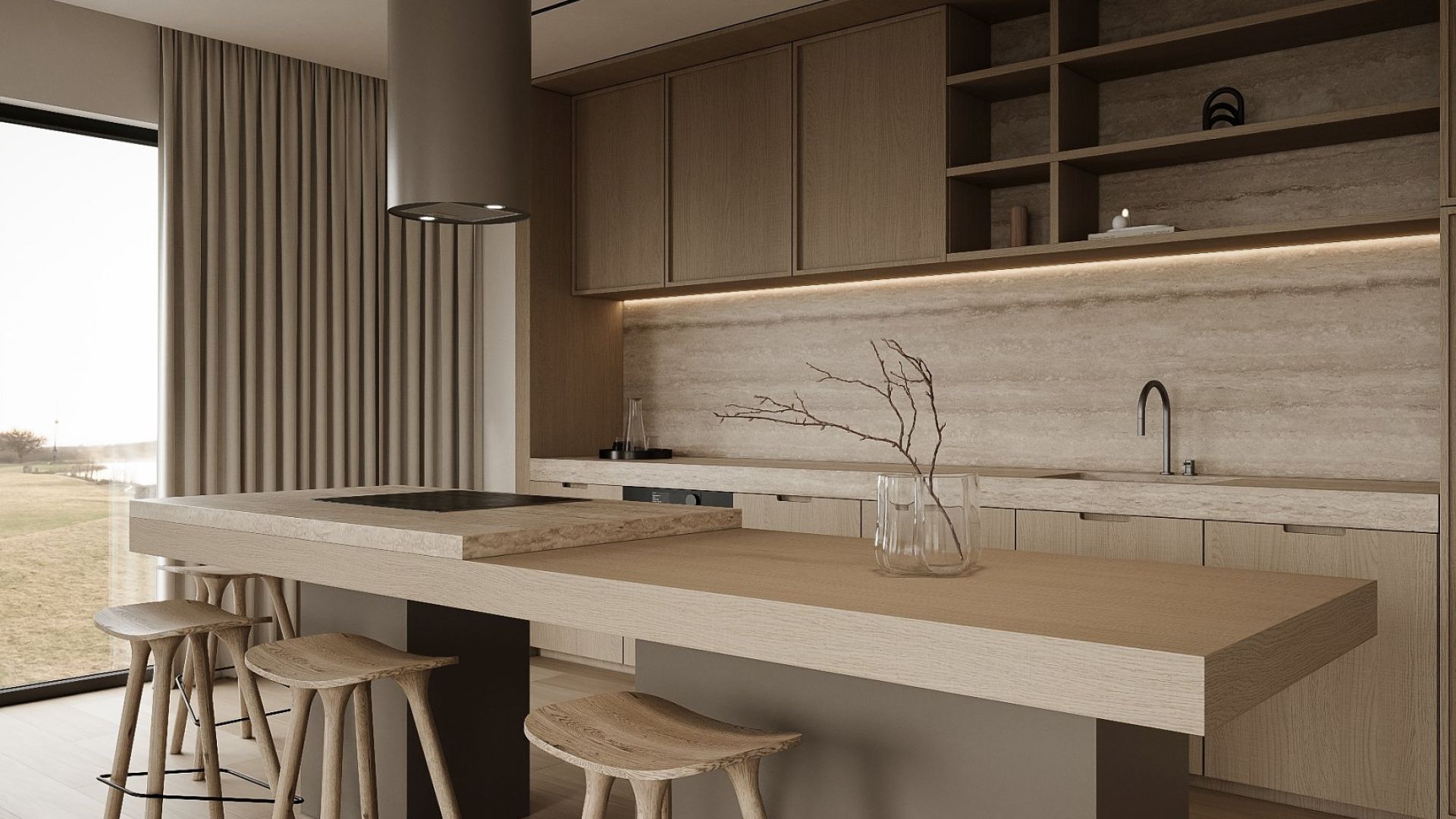 Erdvinis gartraukis Cylindro Taupe - Taupe - Wizualizacja 4
