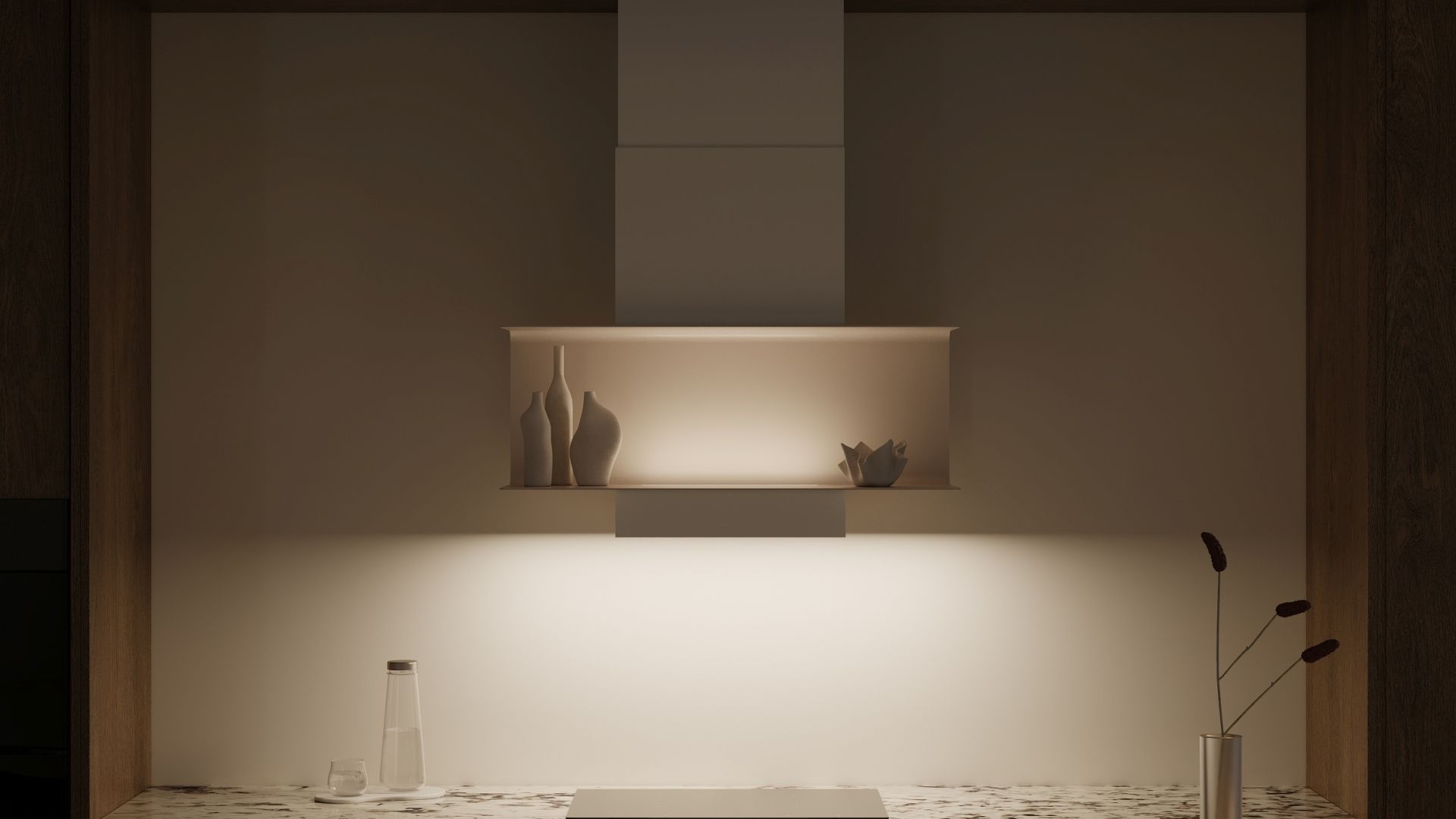 Sieninis gartraukis C-Shelf White-Kashmir - Balta matinė/Kašmyro - Wizualizacja 7