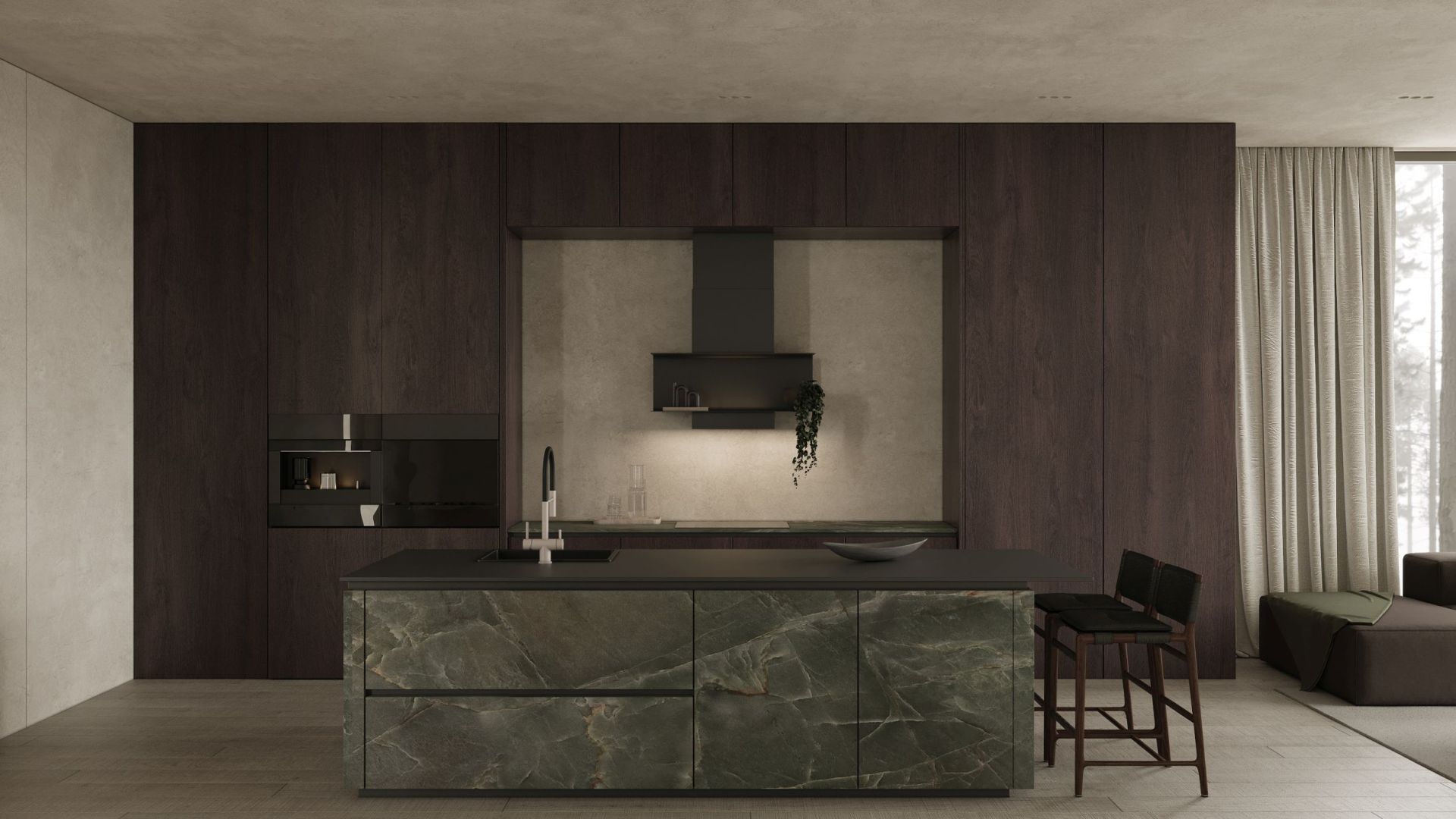 Sieninis gartraukis C-Shelf Black-Black - Juoda matinė - Wizualizacja 2