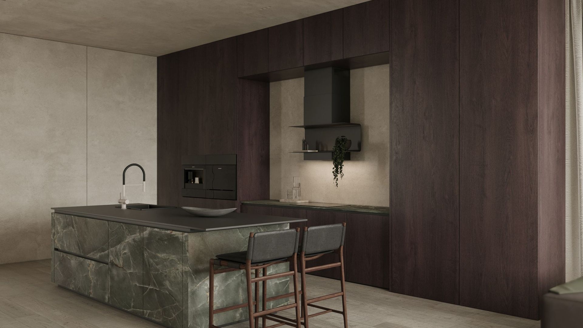 Sieninis gartraukis C-Shelf Black-Black - Juoda matinė - Wizualizacja 3