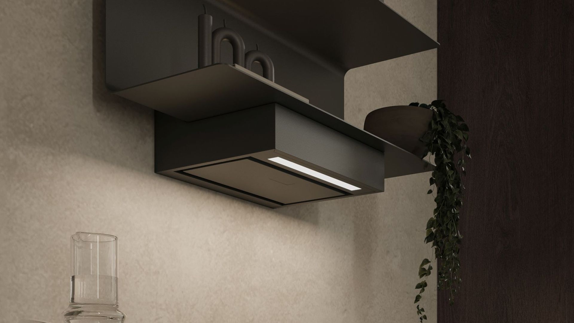 Sieninis gartraukis C-Shelf Black-Black - Juoda matinė - Wizualizacja 4