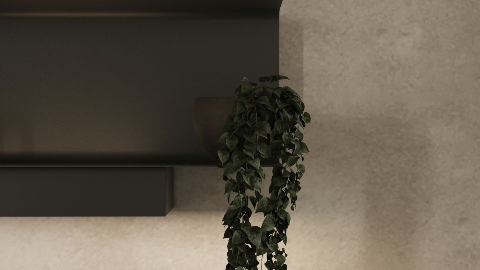 Sieninis gartraukis C-Shelf Black-Black - Juoda matinė - Wizualizacja 5