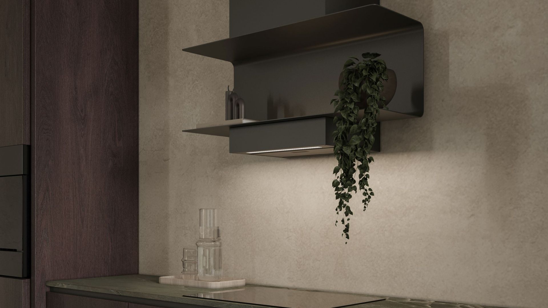 Sieninis gartraukis C-Shelf Black-Black - Juoda matinė - Wizualizacja 9