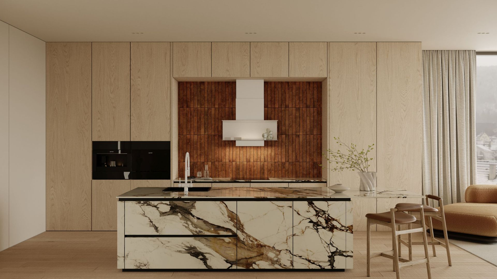 Sieninis gartraukis C-Shelf White-White - Balta matinė - Wizualizacja