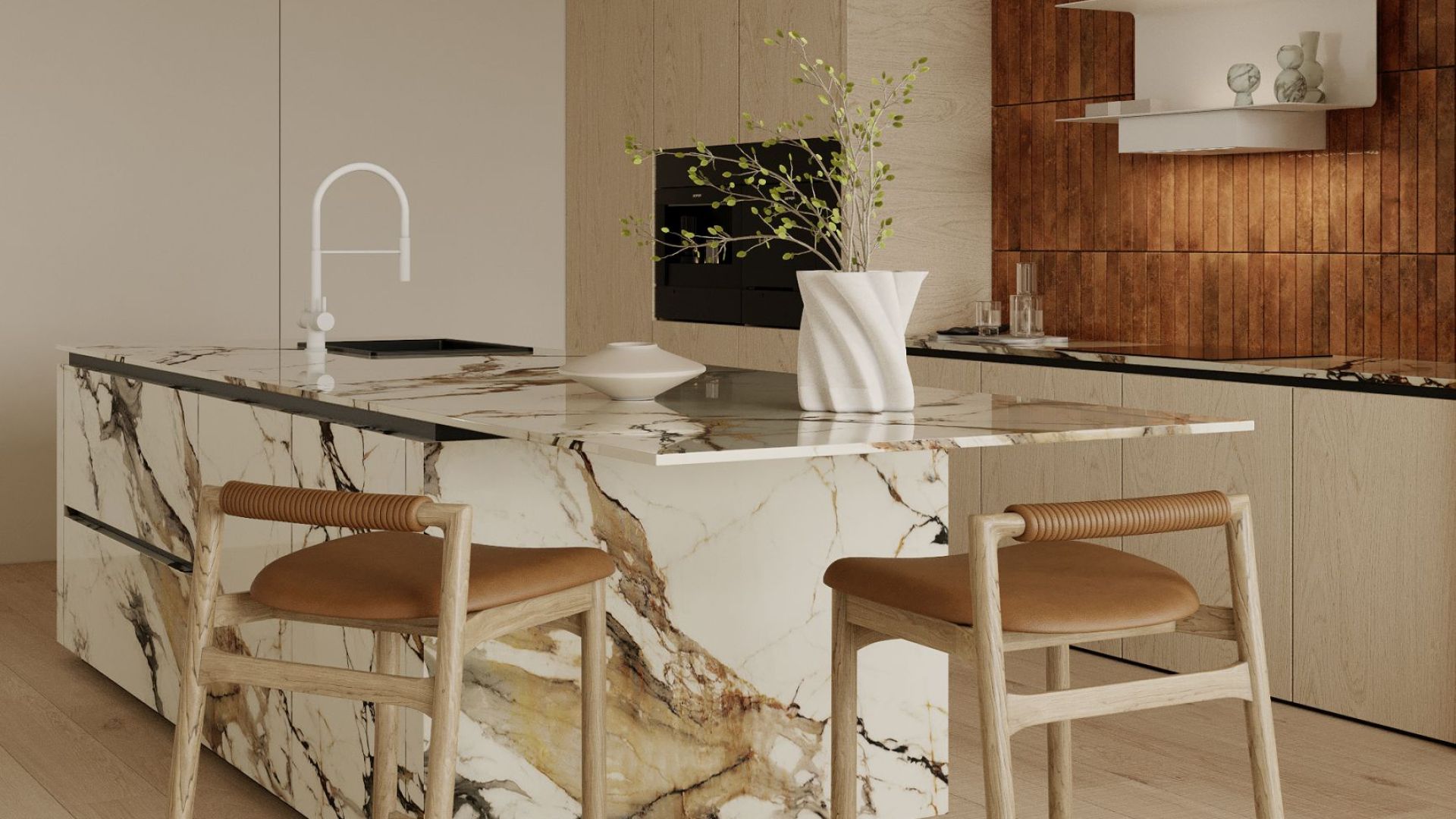 Sieninis gartraukis C-Shelf White-White - Balta matinė - Wizualizacja 2