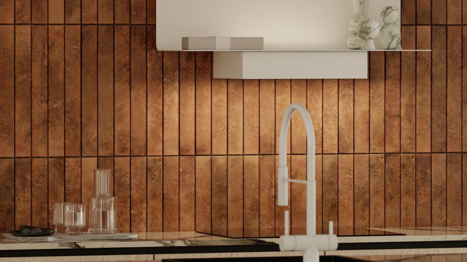 Sieninis gartraukis C-Shelf White-White - Balta matinė - Wizualizacja 7