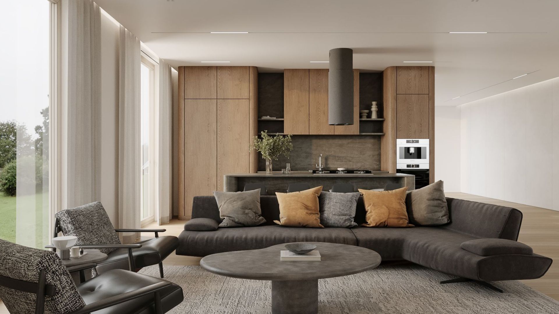 Erdvinis gartraukis Columni Stono Dark Grey - Pilka - Wizualizacja 7