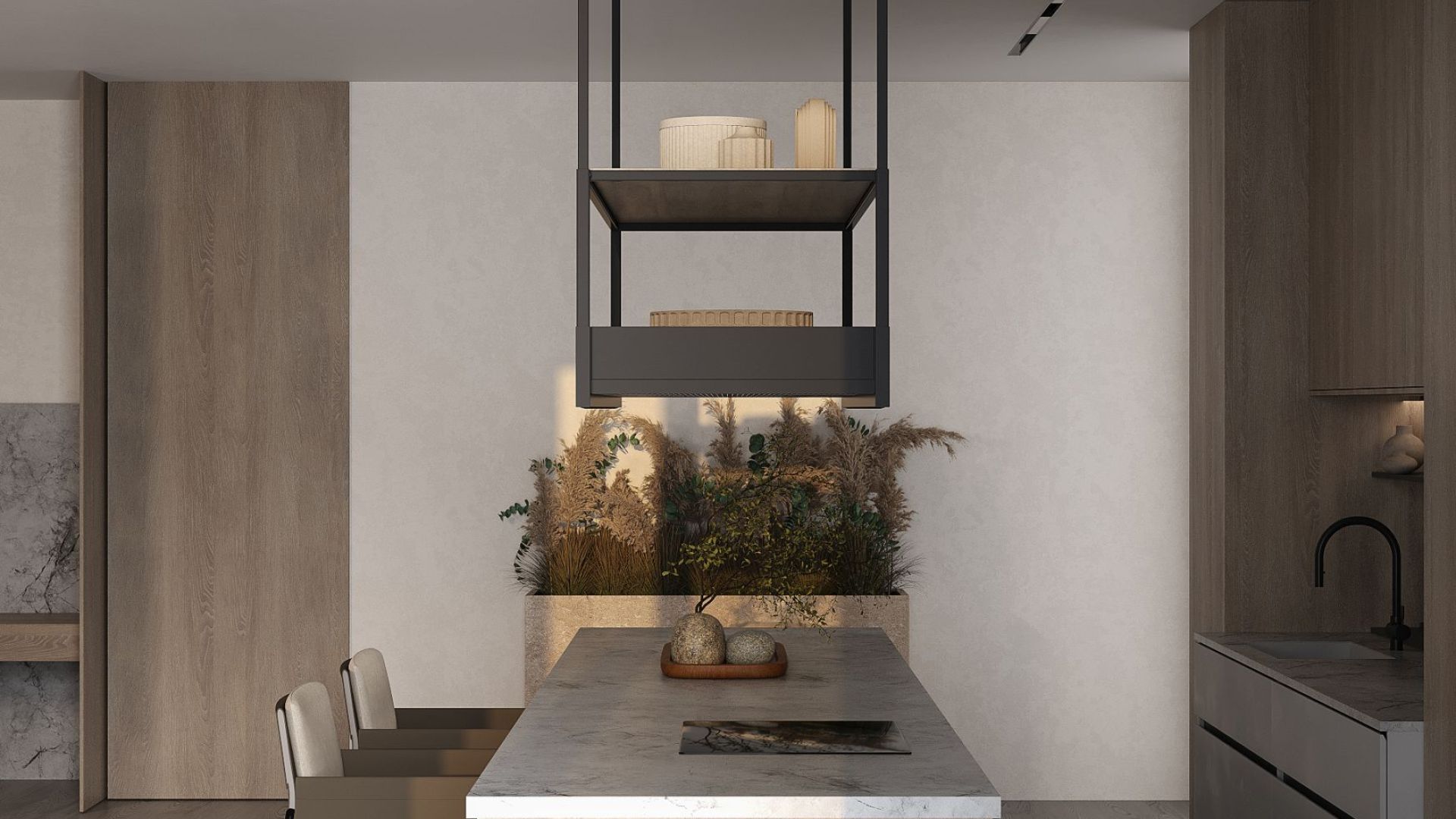 Erdvinis gartraukis Alvar Wood Black Matt - Juoda matinė - Wizualizacja 7