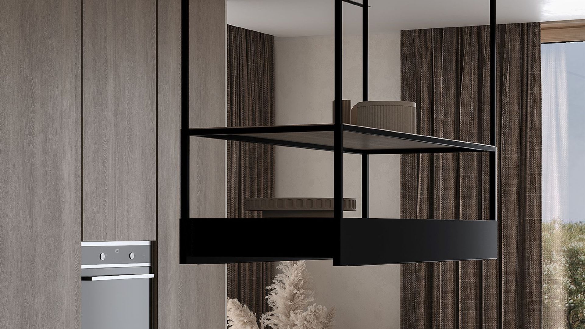 Erdvinis gartraukis Alvar Wood Black Matt - Juoda matinė - Wizualizacja 9