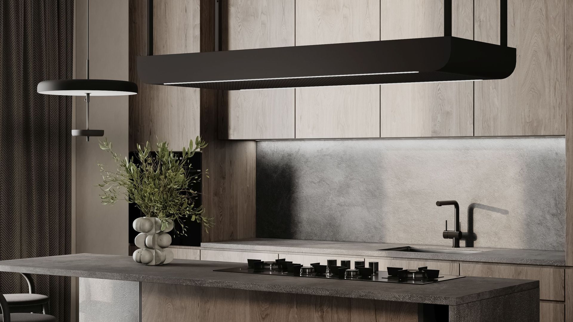 Erdvinis gartraukis Arne Black Matt - Juoda matinė - Wizualizacja 4