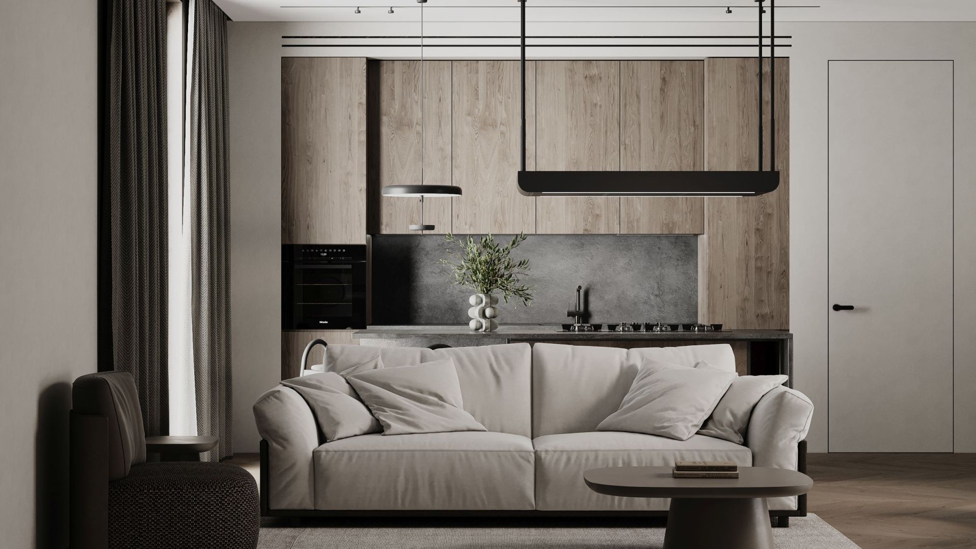 Erdvinis gartraukis Arne Black Matt - Juoda matinė - Wizualizacja 5