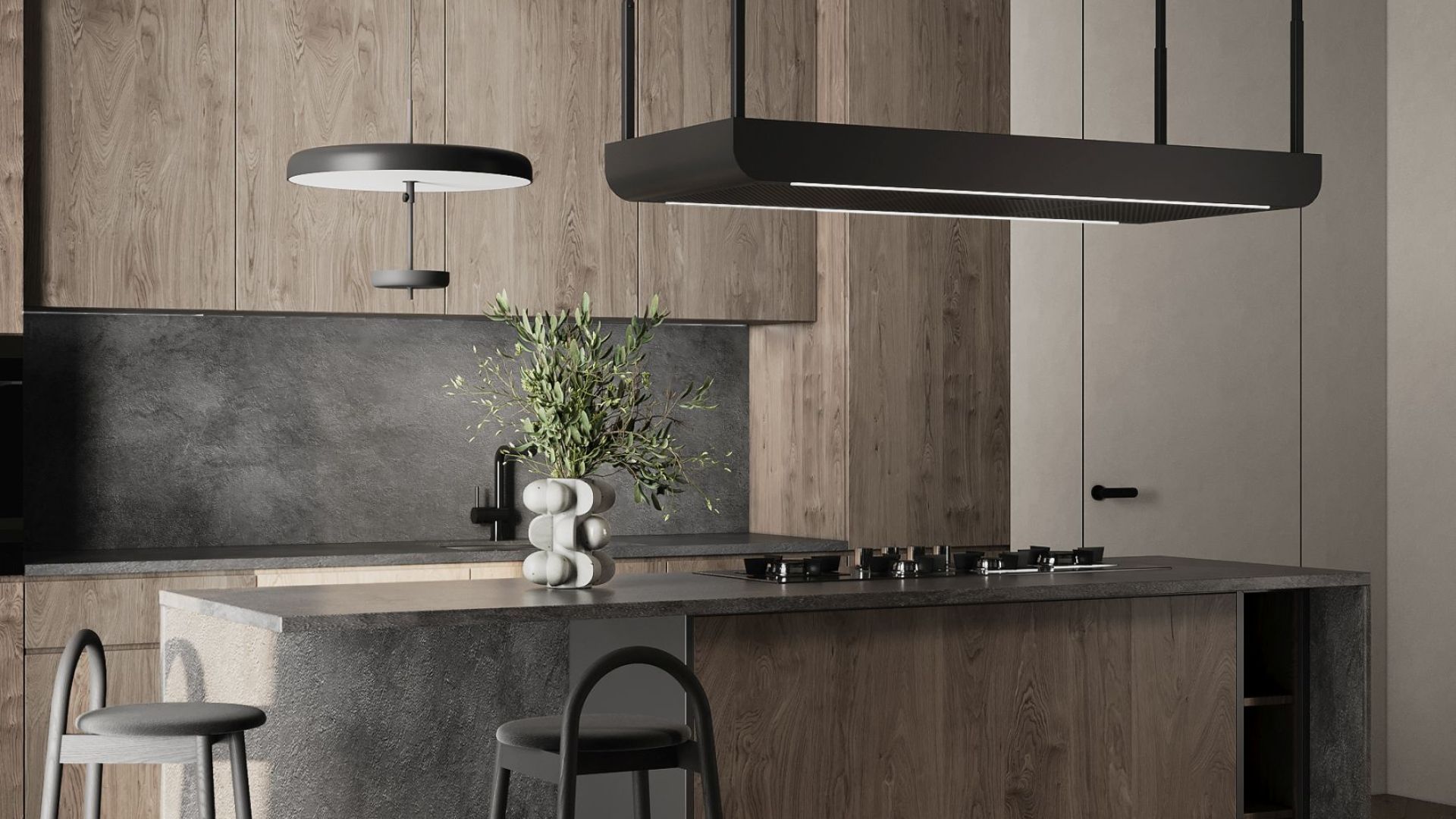 Erdvinis gartraukis Arne Black Matt - Juoda matinė - Wizualizacja 6