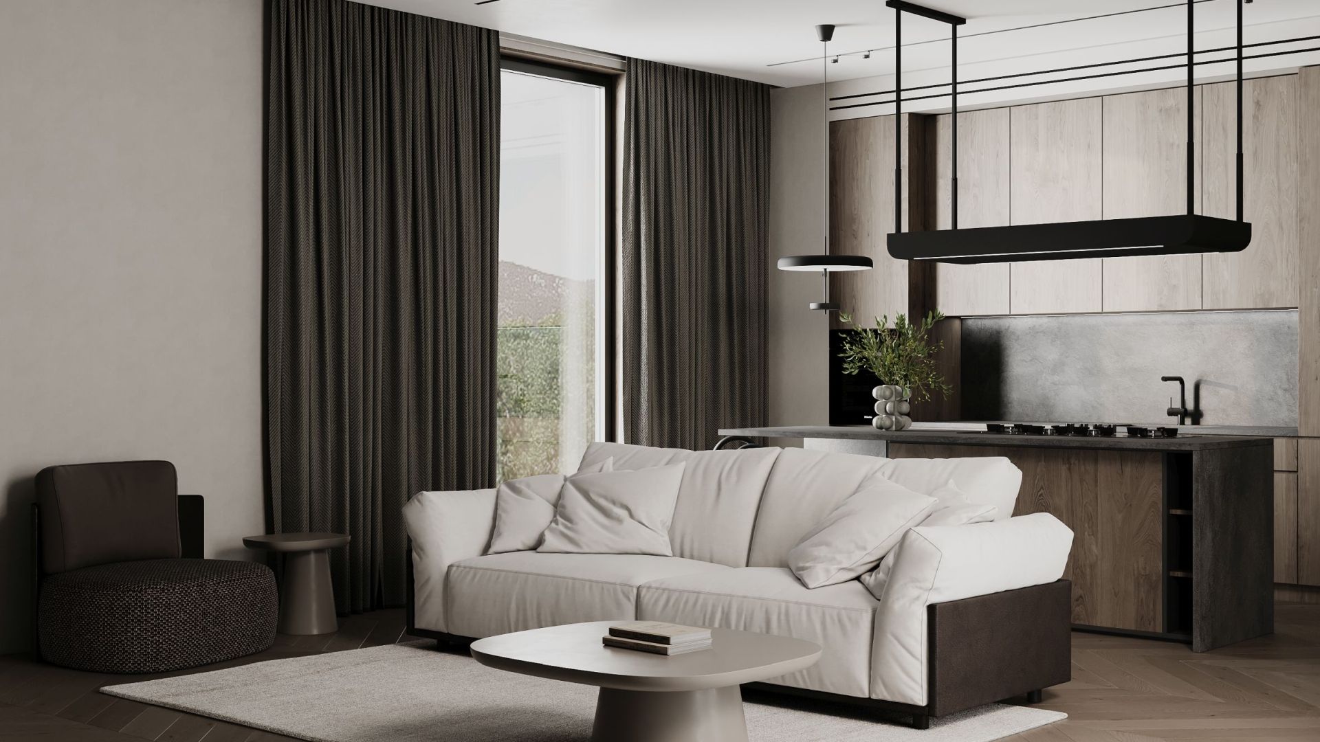 Erdvinis gartraukis Arne Black Matt - Juoda matinė - Wizualizacja 9