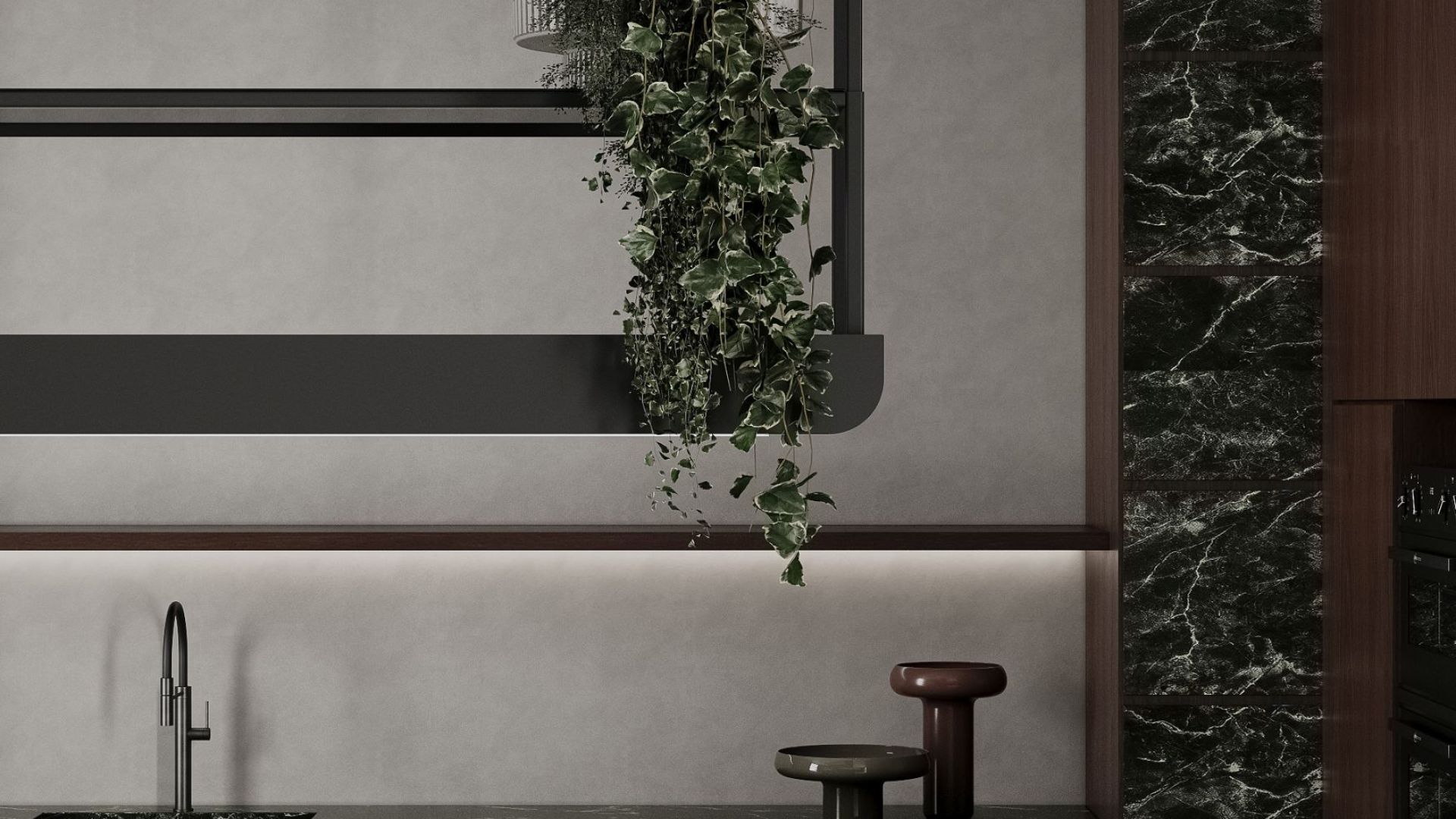 Erdvinis gartraukis Arne Glass Black Matt - Juoda matinė - Wizualizacja 6