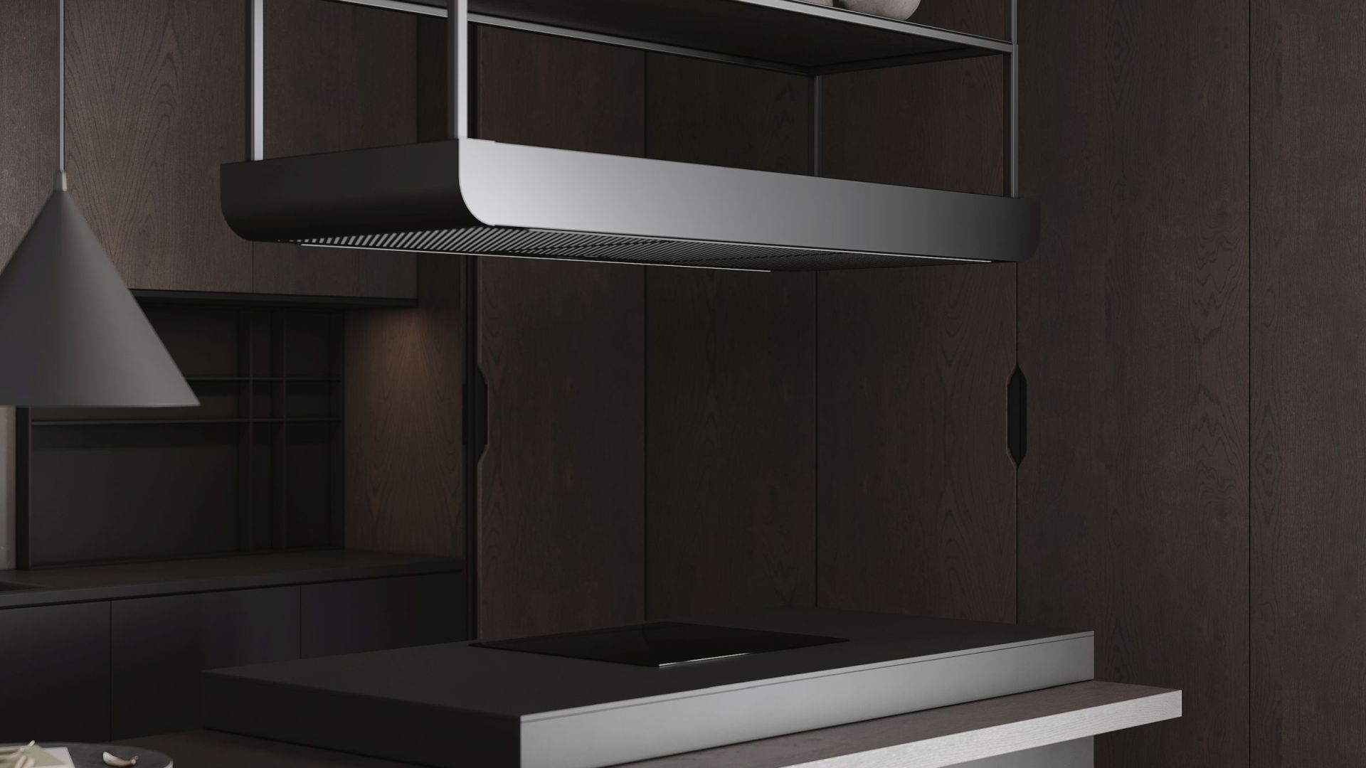 Erdvinis gartraukis Arne Wood Black Matt - Juoda matinė - Wizualizacja 5