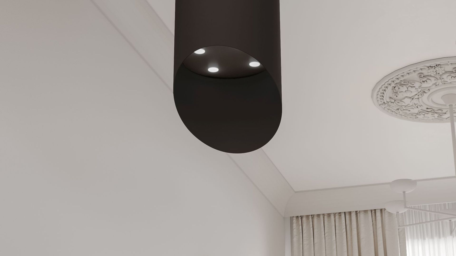 Erdvinis gartraukis Hiro Black Matt - Juoda matinė - Wizualizacja 5