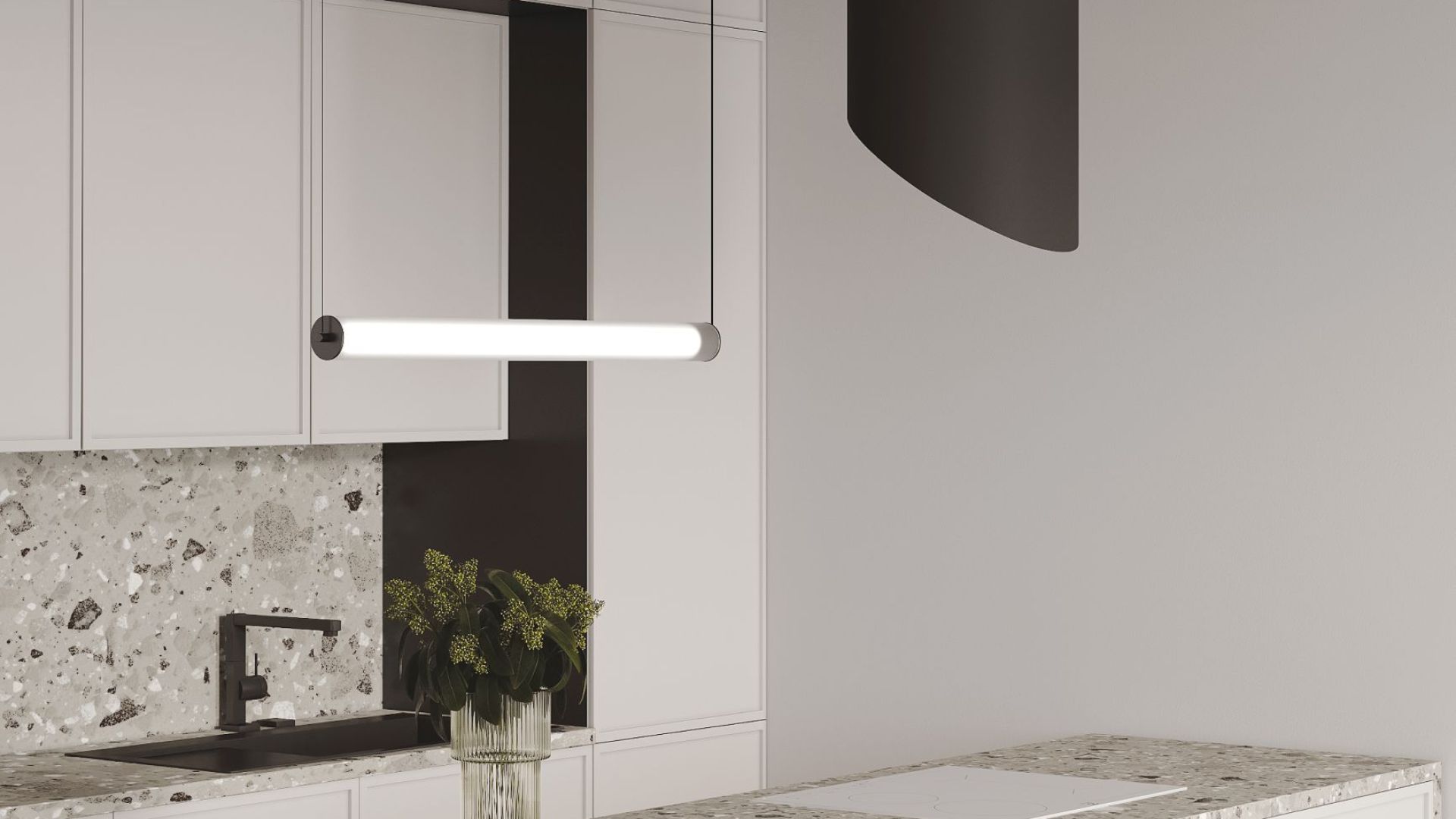 Erdvinis gartraukis Hiro Black Matt - Juoda matinė - Wizualizacja 6