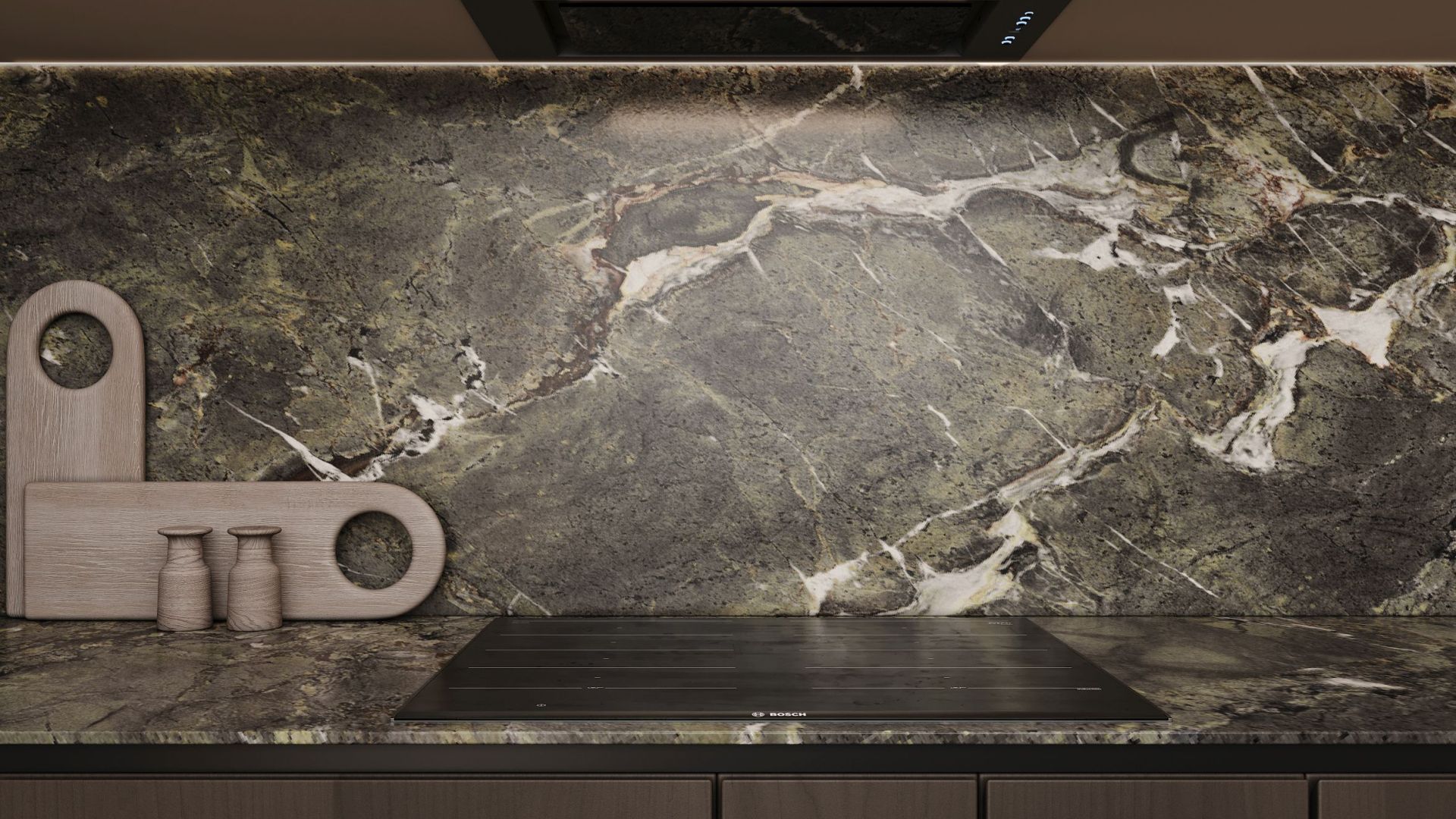 Įmontuojamas gartraukis Micra Black Matt - Juoda matinė - Wizualizacja 2