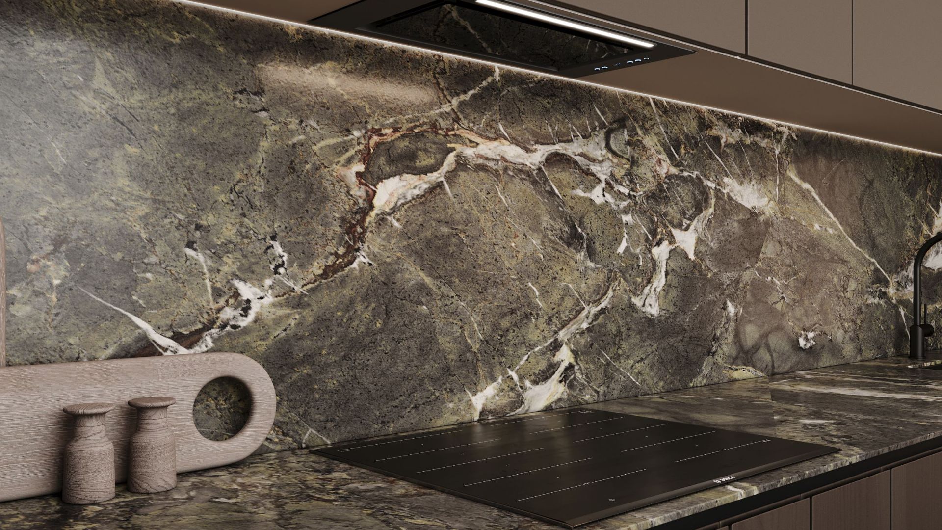 Įmontuojamas gartraukis Micra Black Matt - Juoda matinė - Wizualizacja 7