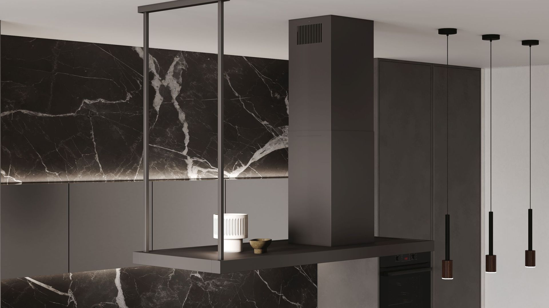 Erdvinis gartraukis Metropolis Black Matt - Juoda matinė - Wizualizacja 8