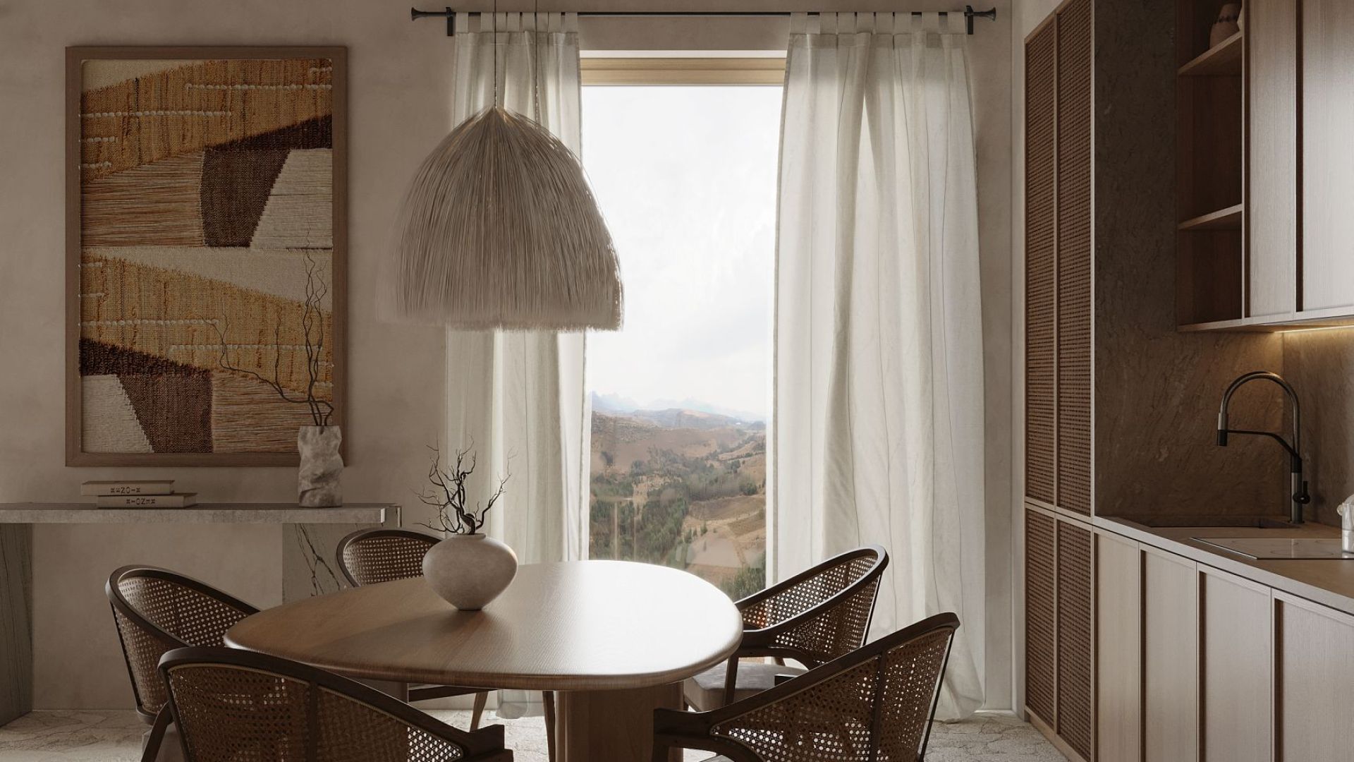 Įmontuojamas gartraukis Micra Space White Matt - Balta matinė - Wizualizacja