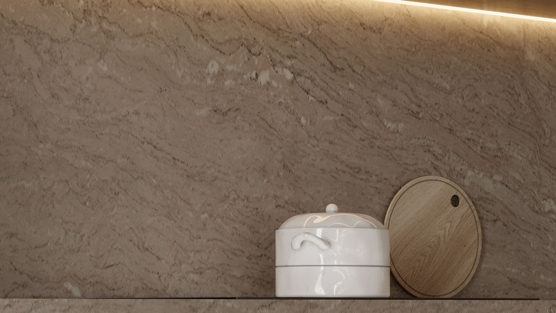 Įmontuojamas gartraukis Micra Space White Matt - Balta matinė - Wizualizacja 4