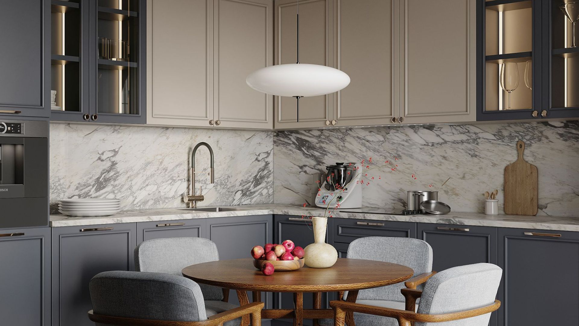 Įmontuojamas gartraukis Micra White Matt 120 cm - Balta matinė - Wizualizacja 5