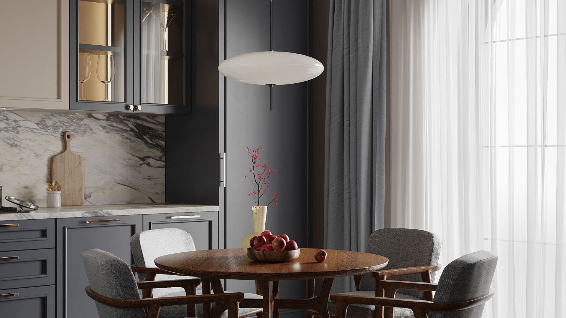 Įmontuojamas gartraukis Micra White Matt 120 cm - Balta matinė - Wizualizacja 7