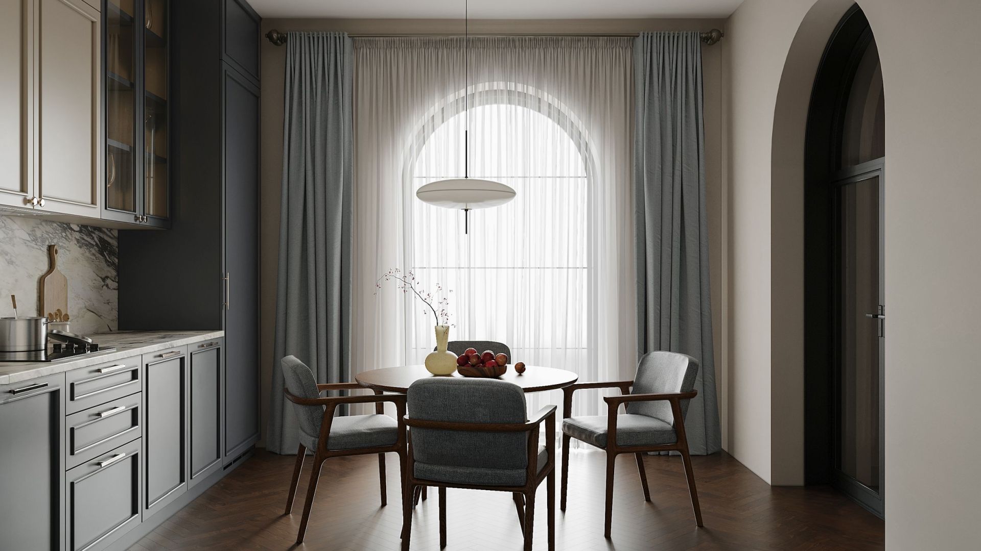 Įmontuojamas gartraukis Micra White Matt 120 cm - Balta matinė - Wizualizacja 9