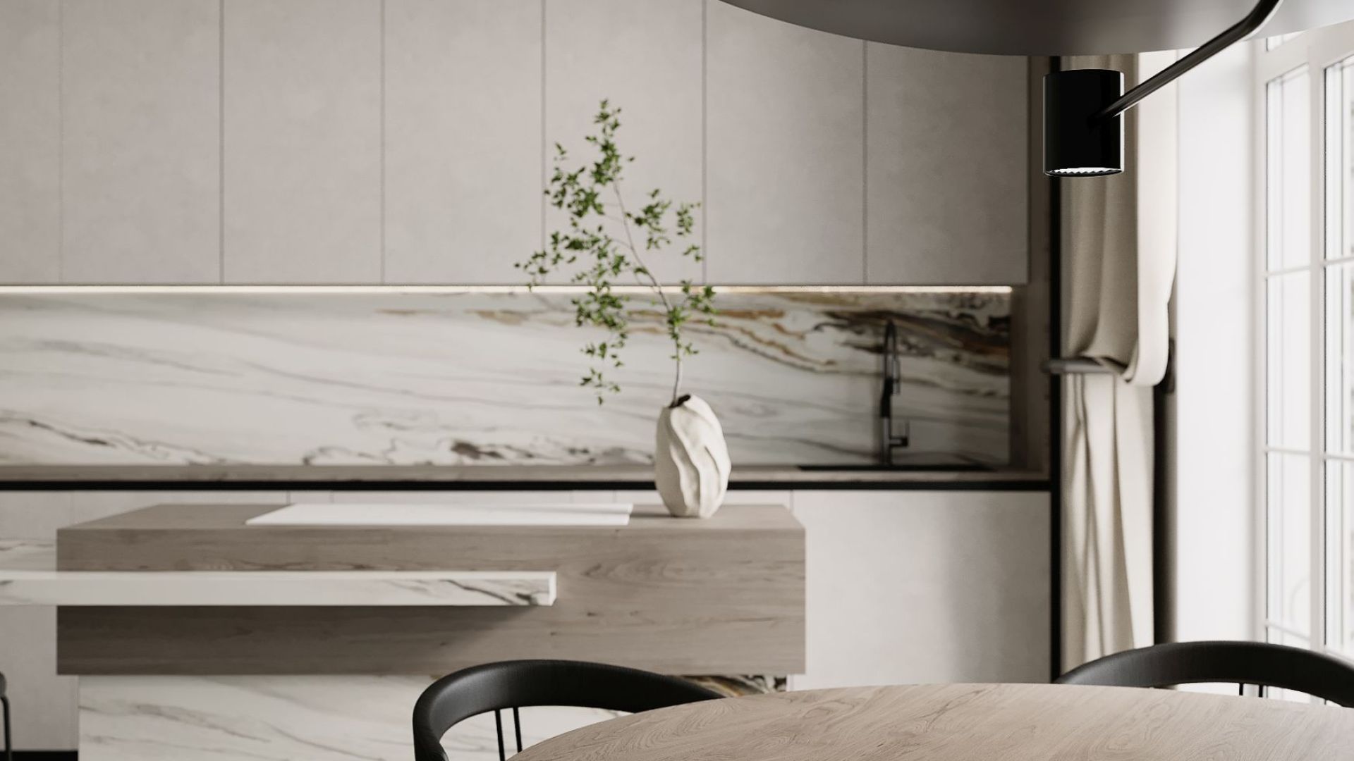 Lubinis gartraukis Planet Super Slim White - Balta - Wizualizacja 6