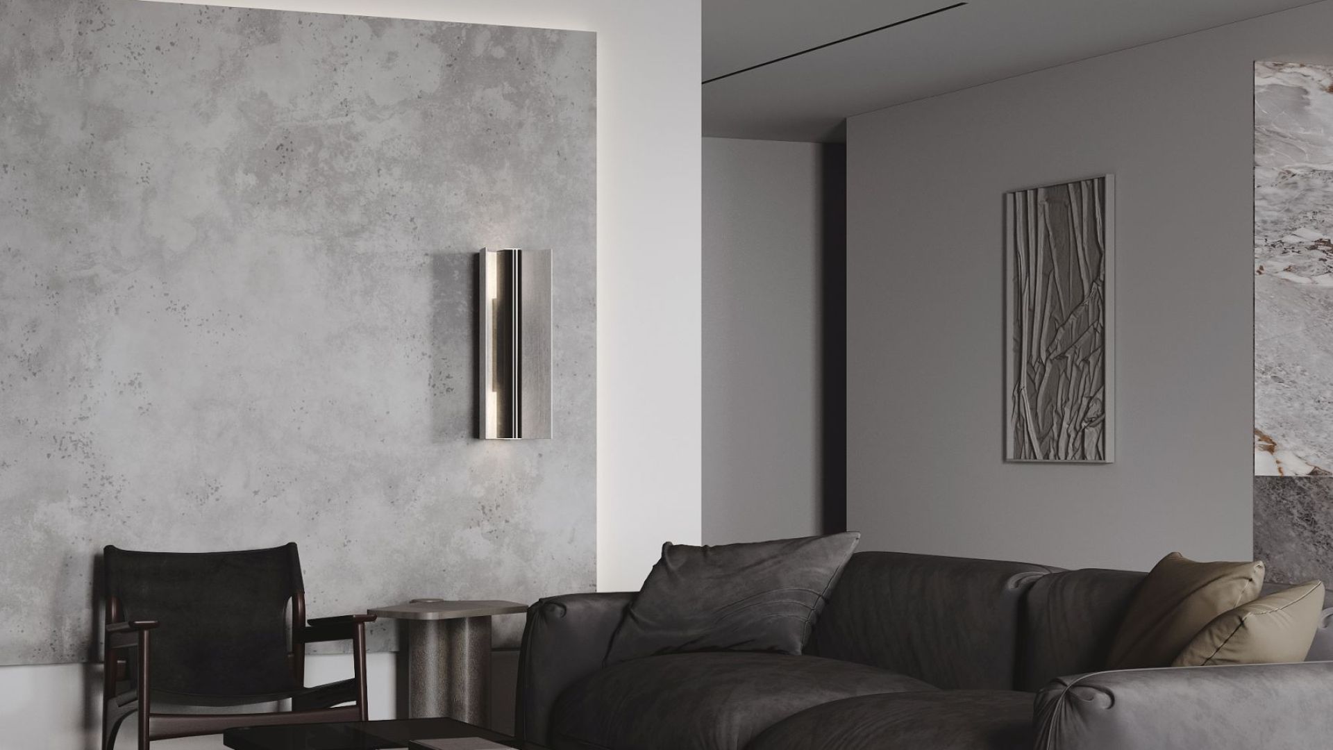 Erdvinis gartraukis Quadro Cage Asymmetric Glass Black Matt - Juoda matinė - Wizualizacja 9