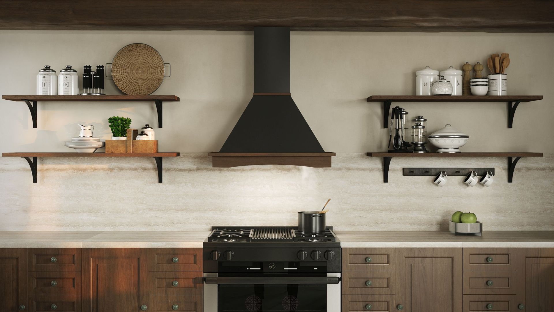 Retro gartraukis Rustic Black Matt - Juoda matinė - Wizualizacja 6