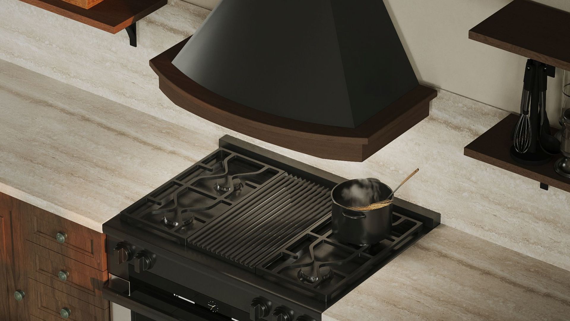 Retro gartraukis Rustic Black Matt - Juoda matinė - Wizualizacja 8