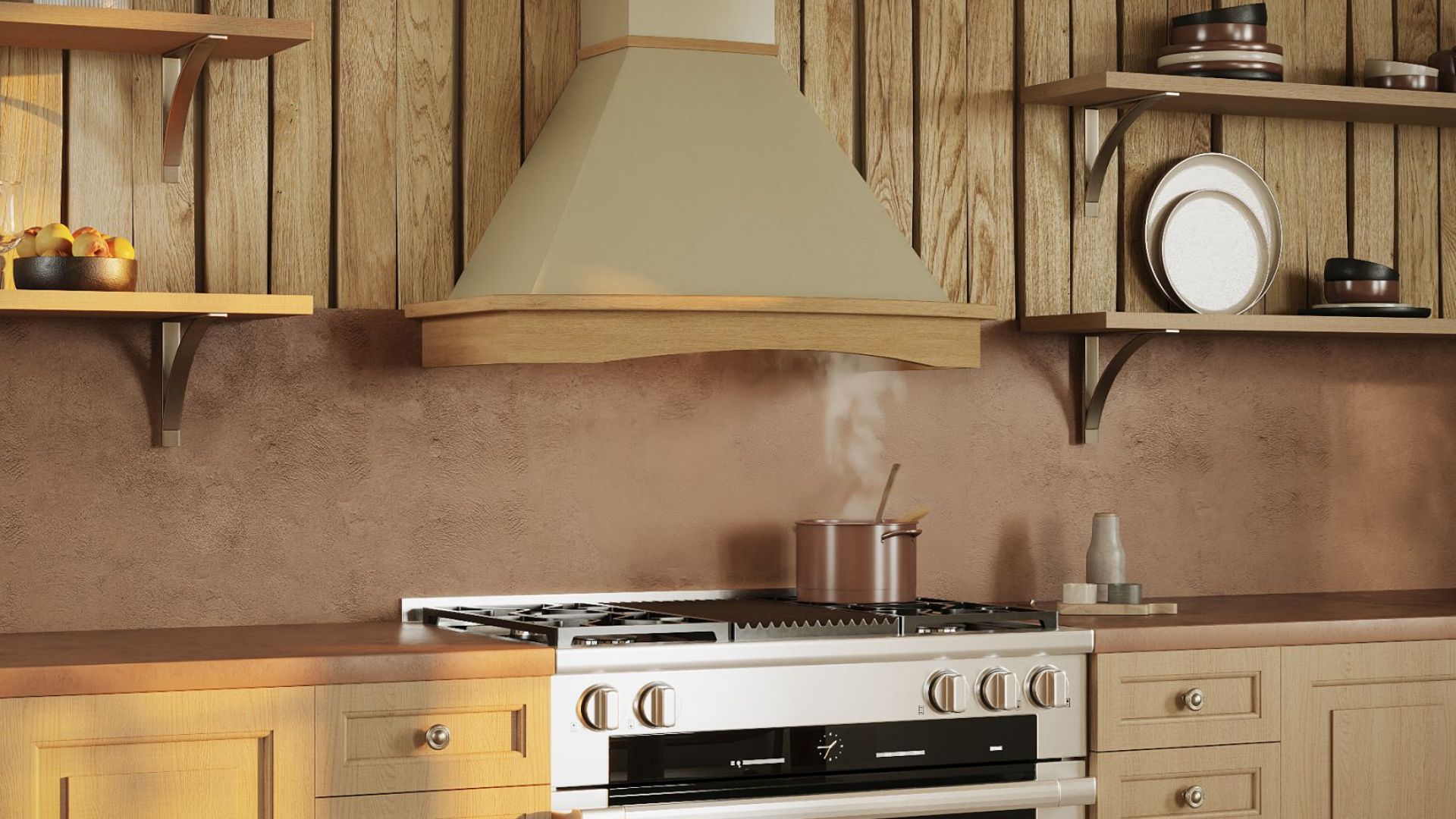 Retro gartraukis Rustic Ecru - Kreminė - Wizualizacja 2