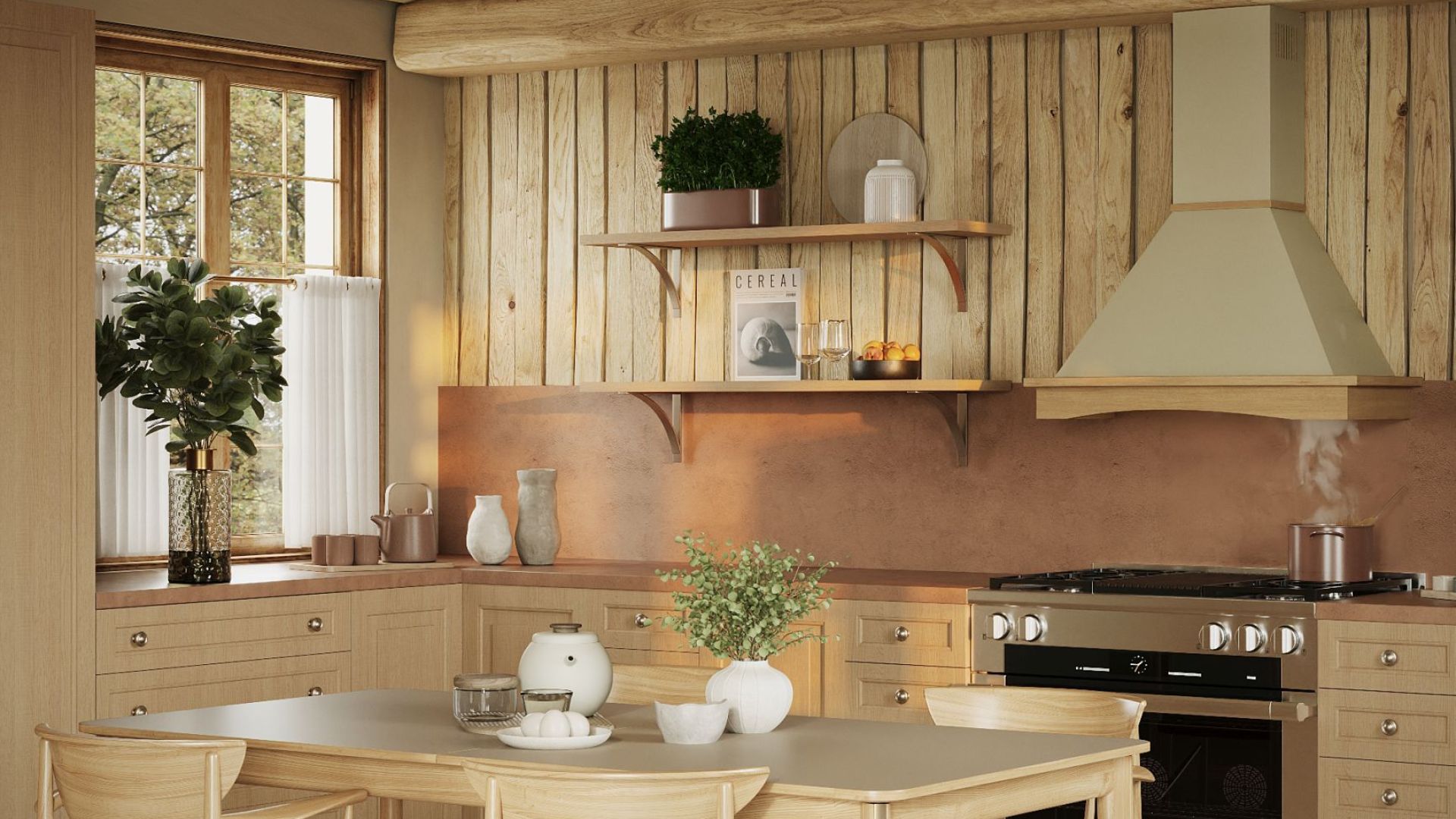 Retro gartraukis Rustic Ecru - Kreminė - Wizualizacja 5