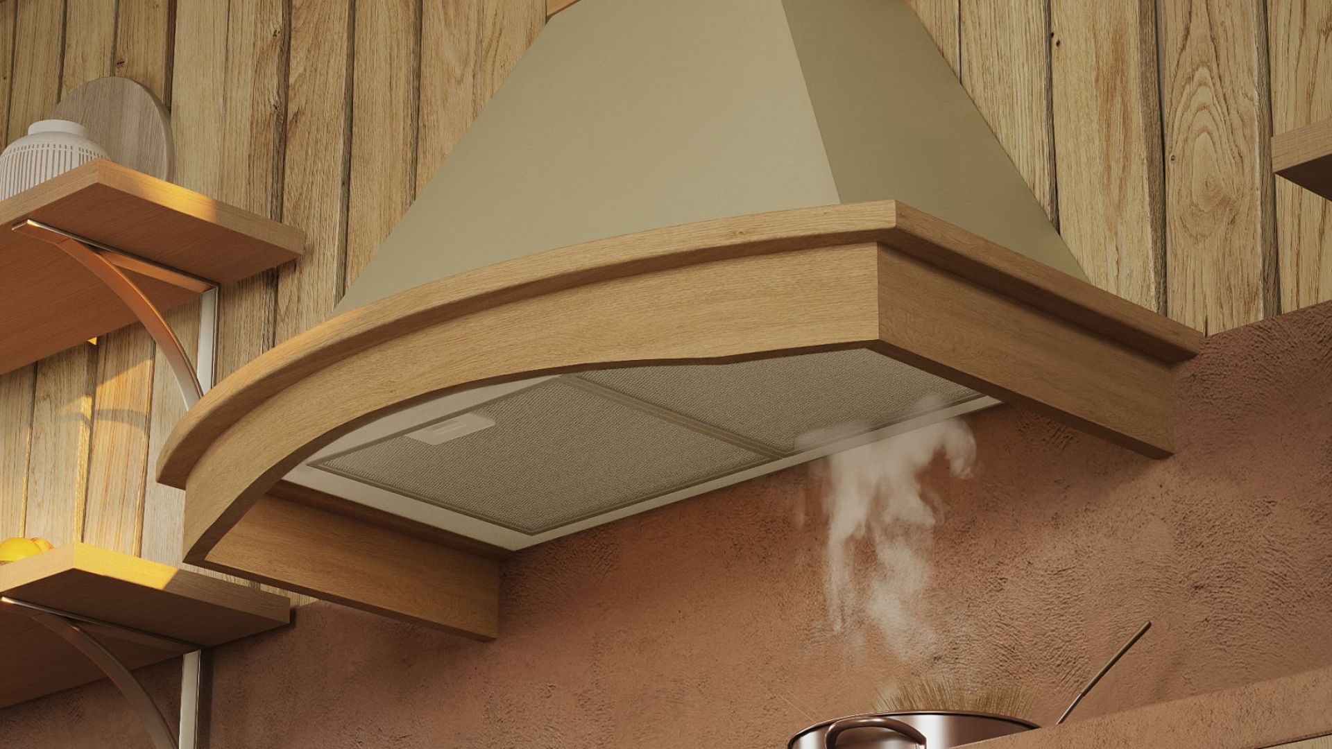 Retro gartraukis Rustic Ecru - Kreminė - Wizualizacja 6