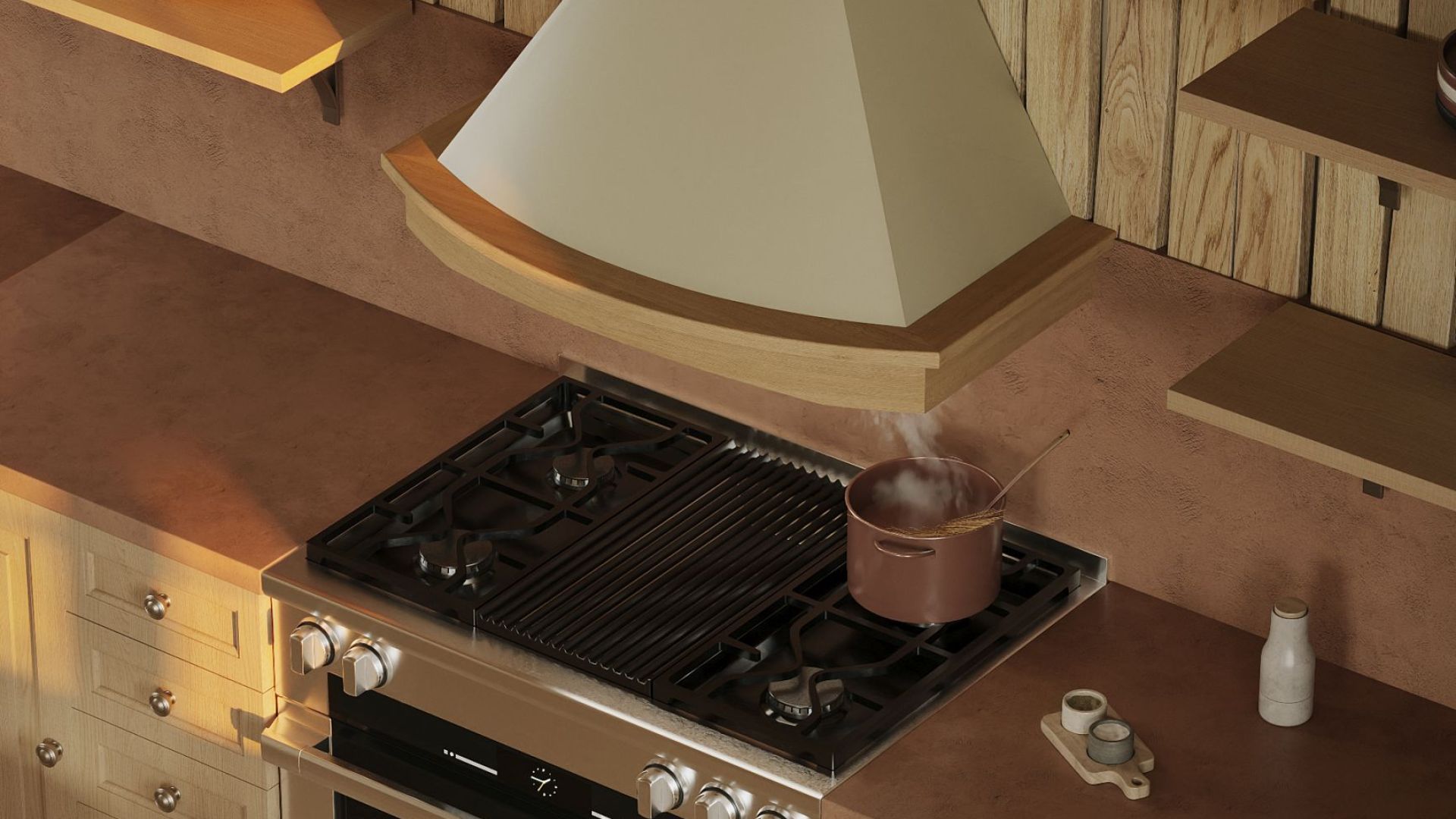 Retro gartraukis Rustic Ecru - Kreminė - Wizualizacja 8