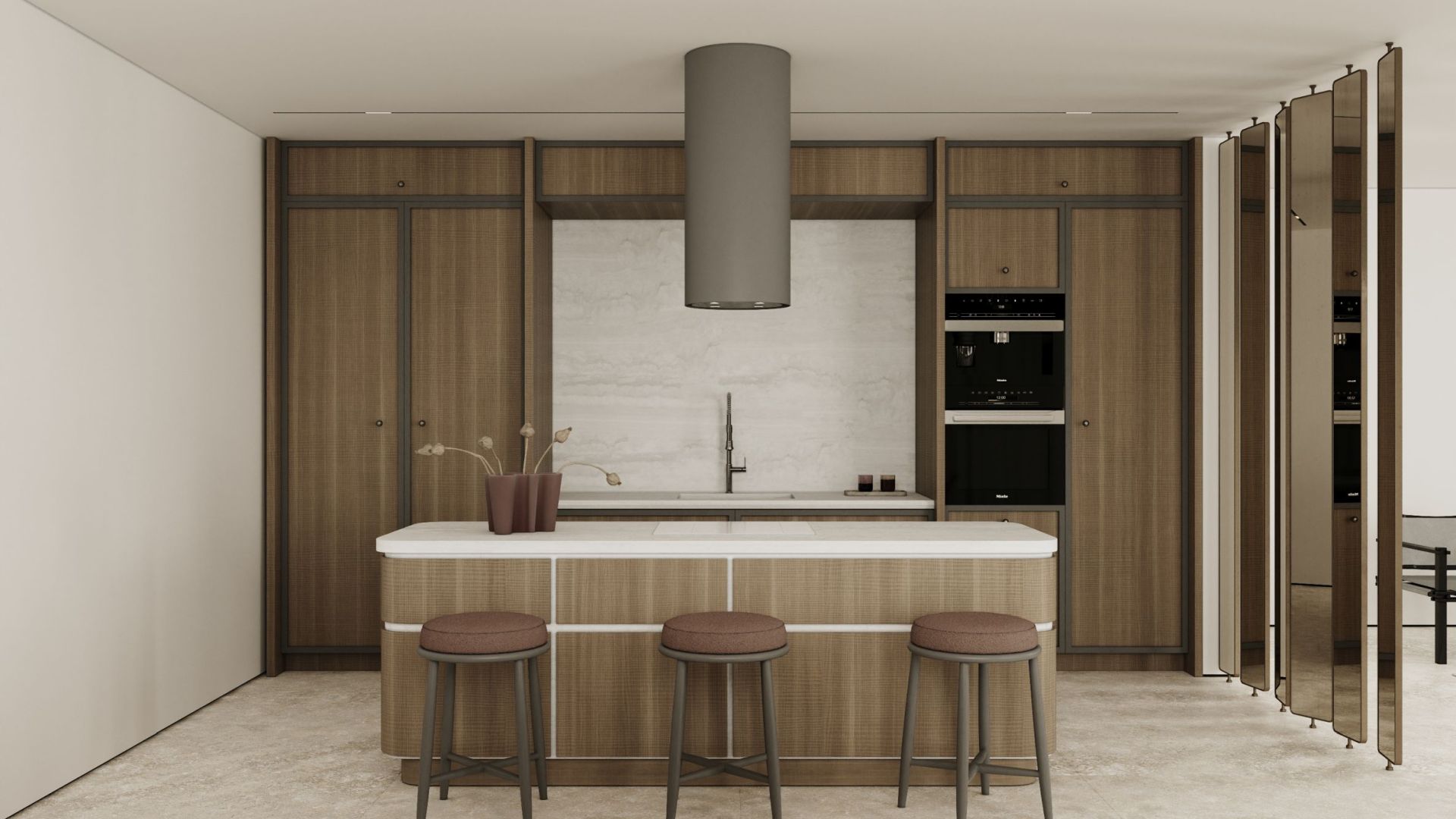 Erdvinis gartraukis Tubo Taupe - Taupe - Wizualizacja 4