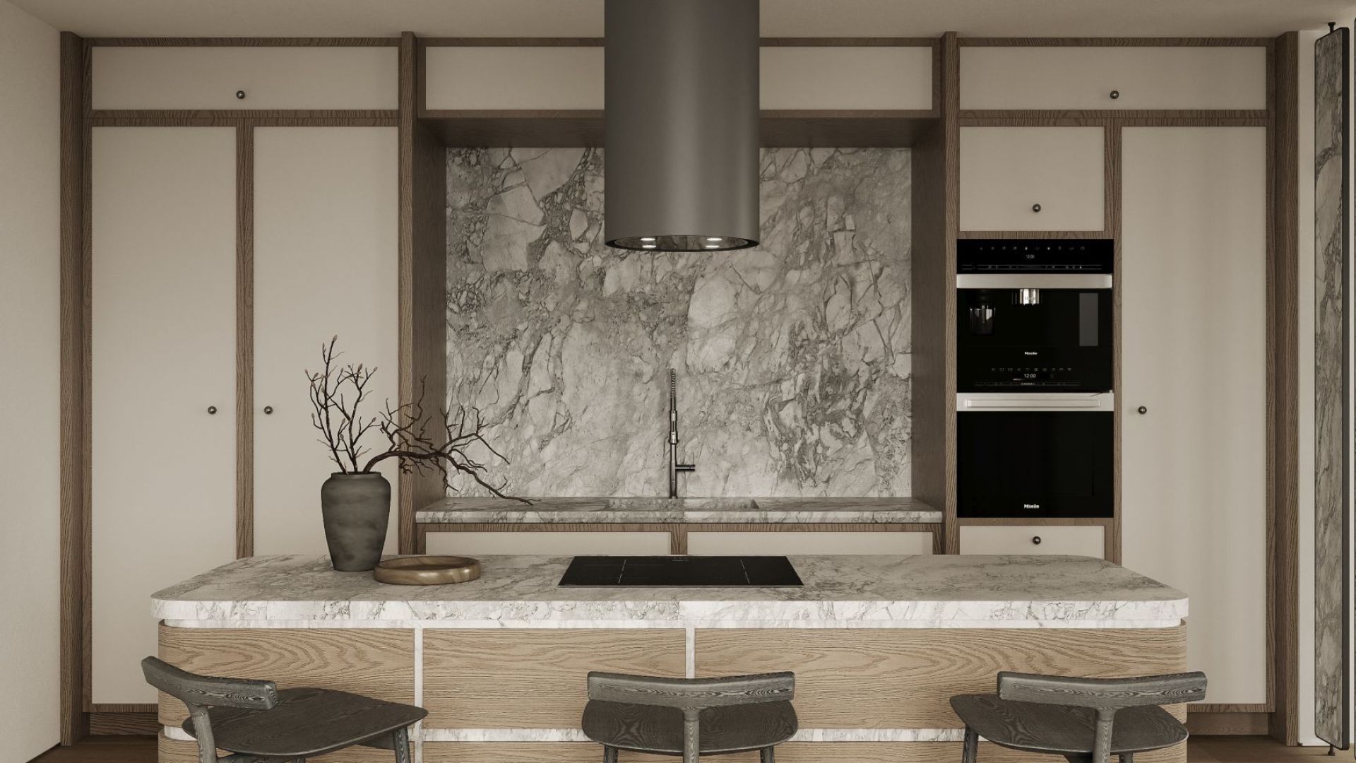 Erdvinis gartraukis Tubo Antracyte - Antracito - Wizualizacja 2