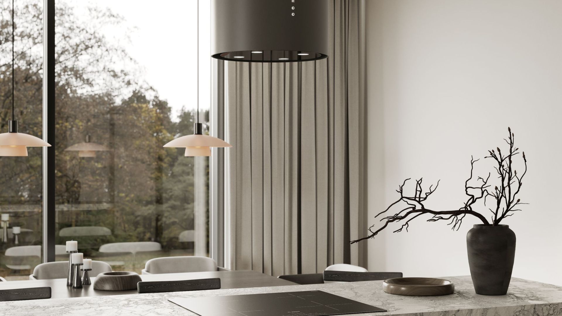 Erdvinis gartraukis Tubo Antracyte - Antracito - Wizualizacja 3