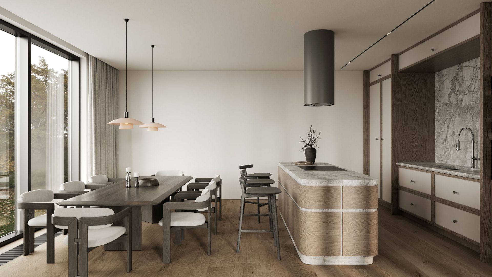 Erdvinis gartraukis Tubo Antracyte - Antracito - Wizualizacja 4