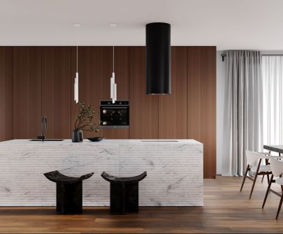 Erdvinis gartraukis Tubo Black Matt - Juoda matinė - 40 cm - Wizualizacja