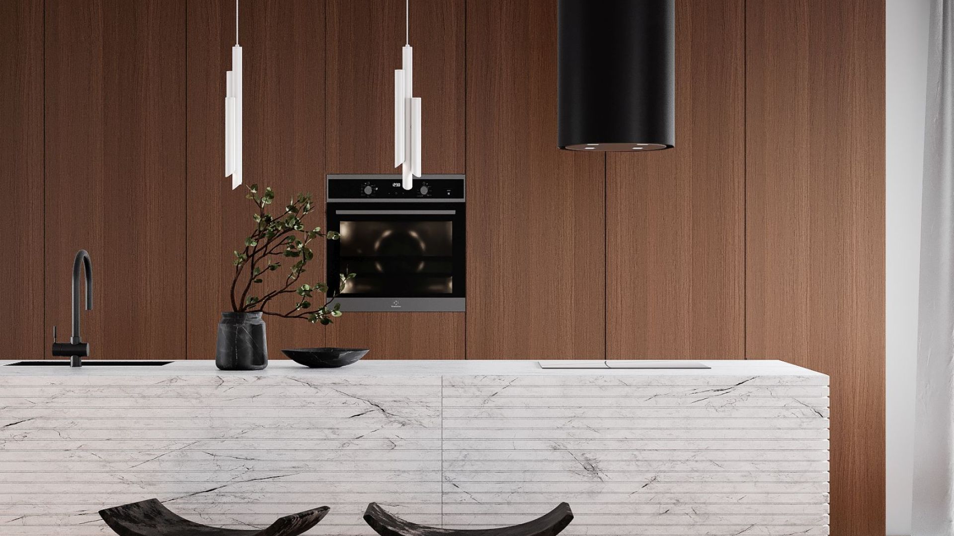 Erdvinis gartraukis Tubo Black Matt - Juoda matinė - Wizualizacja 5